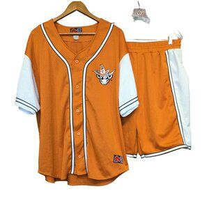 Vintage Texas Longhorns Mens Jersey & Shorts Set Size XL XXL Orange White